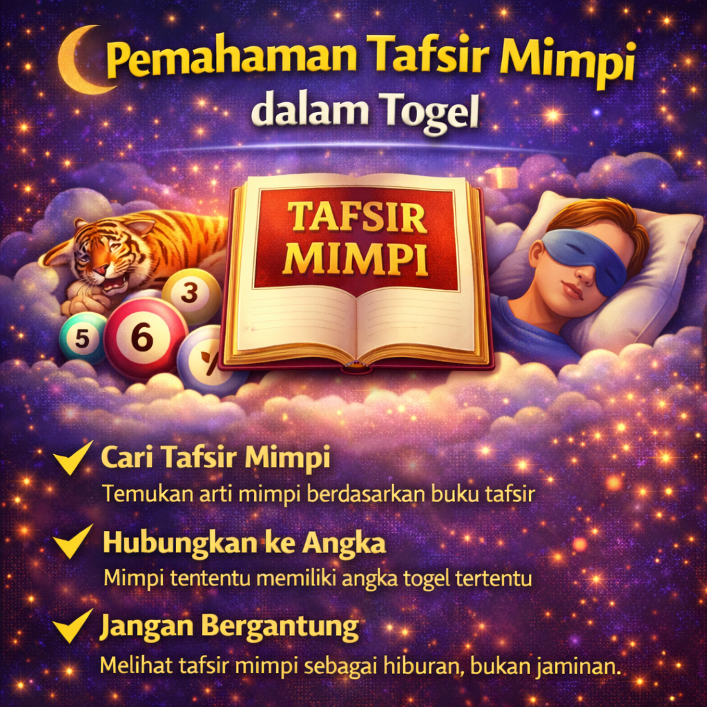Pemahaman tafsir mimpi dalam togel: asal-usul, cara orang menafsir simbol, dan tips menyikapinya sebagai budaya, bukan patokan hasil. Tetap bijak.